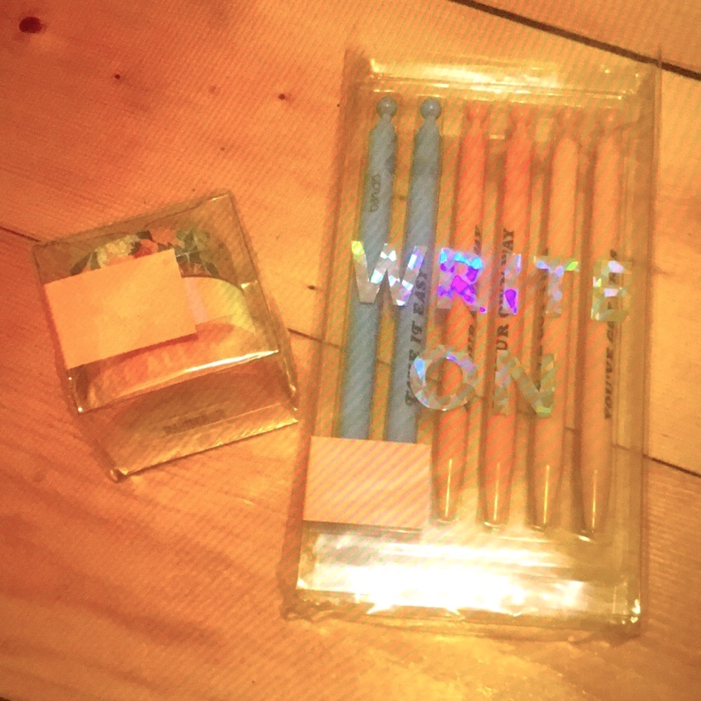 NWT 2PC Ban.do Write On Mechanical Pencil & Stick With It Paper Tape
